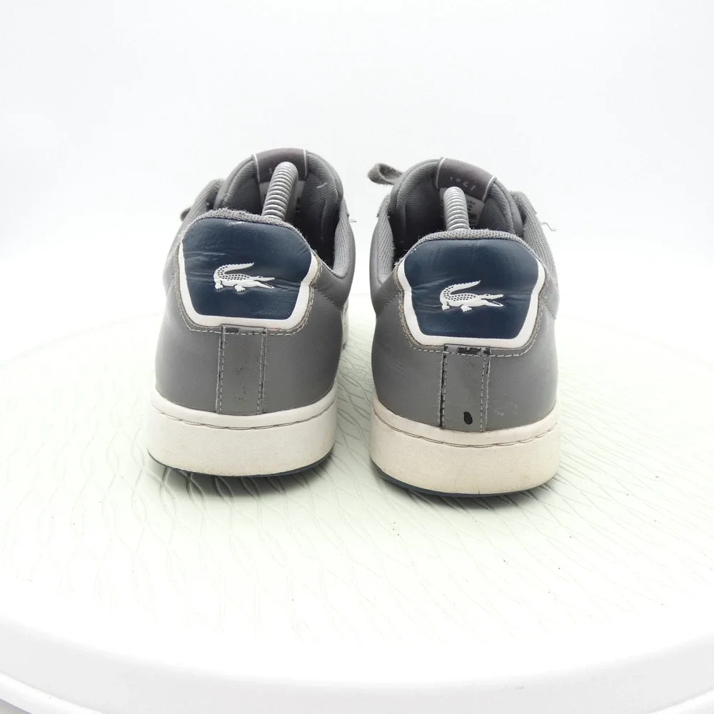 Lacoste Carnaby Evo CT8 SPM Mens Grey Leather Sneakers Size 10 Low Top Shoes